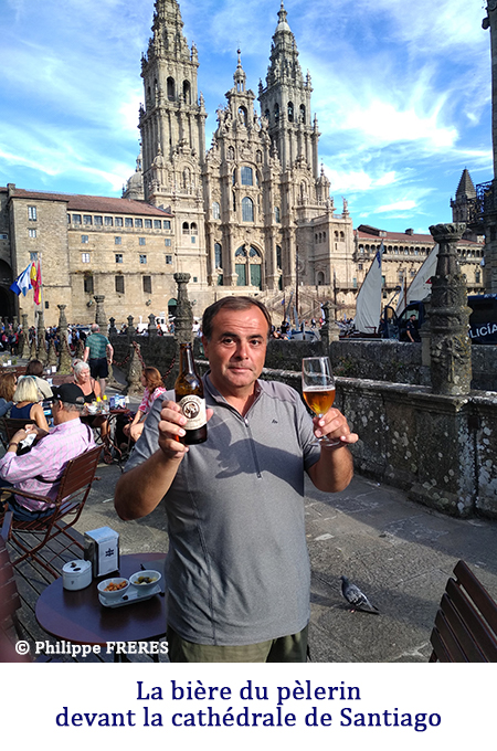 Bière pèlerin cathédrale Santiago 450