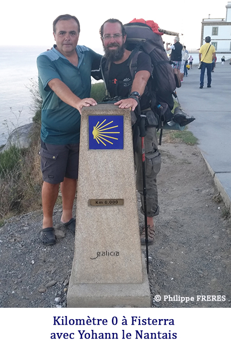 Kilomètre zéro à Fisterra avec Yohann le Nantais 450