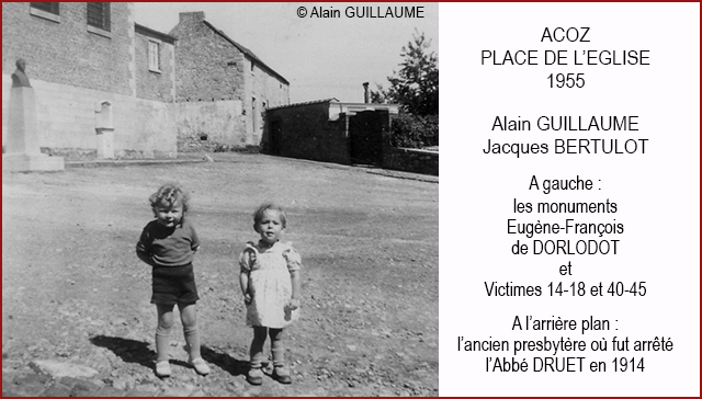 Acoz, place de l'église vers 1955 640