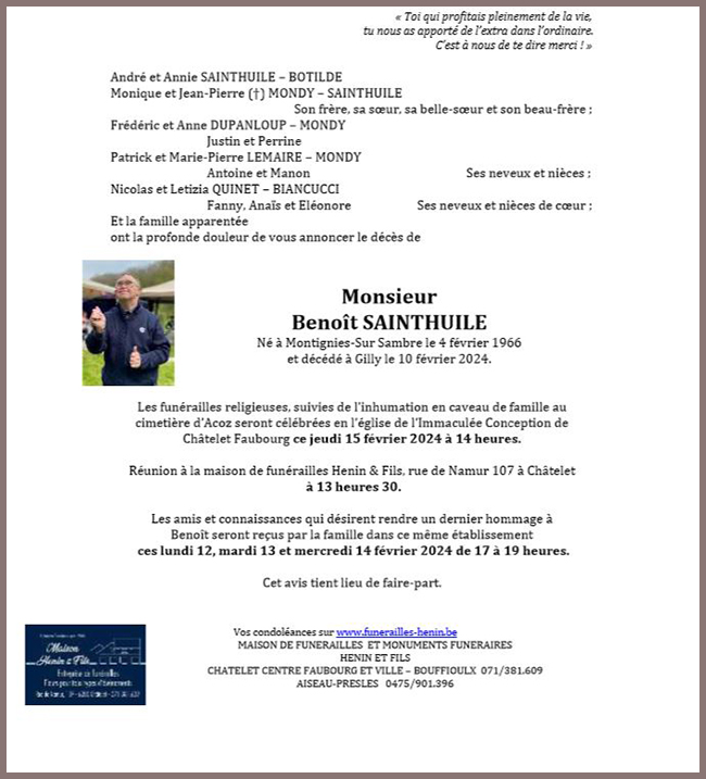 FP BENOIT SAINTHUILE